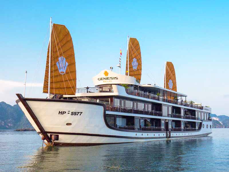 Genesis Regal Luxury Cruise - Experience Elegance and Tradition Aboard - 2 Days 1 Night - Halong Bay & Lanha Bay