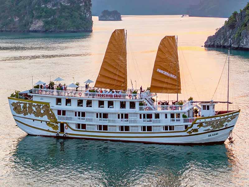 Indochina Sails Cruise - A Timeless Voyage on Ha Long Bay’s Iconic Wooden Cruise - 2 Days 1 Night - Halong Bay
